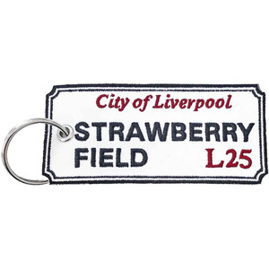 Rock Off Patch Keychain: Strawberry Field Liverpool Sign (Double Sided) Rock Off Patch Keychain: Strawberry Field Liverpool Sign (Double Sided)