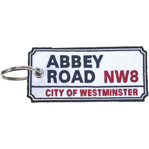 Rock Off Patch Keychain: Abbey Road NW London Sign (Double Sided) Rock Off Patch Keychain: Abbey Road NW London Sign (Double Sided)