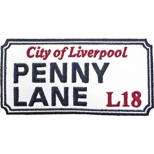 Rock Off Standard Patch: Penny Lane Liverpool Sign Rock Off Standard Patch: Penny Lane Liverpool Sign