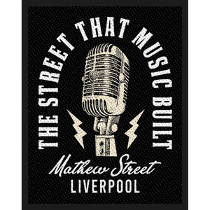 Rock Off Standard Patch: Mathew St Mic Street That Music Built Rock Off Standard Patch: Mathew St Mic Street That Music Built