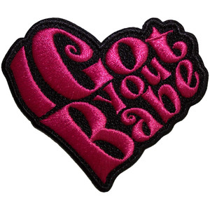 Sonny & Cher Standard Patch: I Got You Babe Heart Sonny & Cher Standard Patch: I Got You Babe Heart