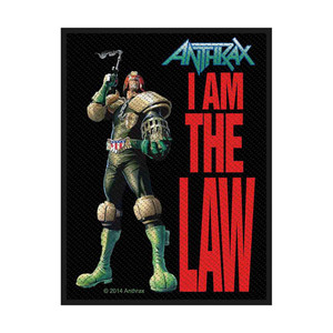 Anthrax Standard Patch: I Am The Law Anthrax Standard Patch: I Am The Law