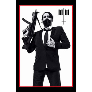 Marilyn Manson Textile Poster: Machine Gun Marilyn Manson Textile Poster: Machine Gun