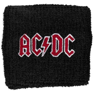AC/DC Embroidered Wristband: Red Logo AC/DC Embroidered Wristband: Red Logo