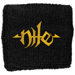 Nile Embroidered Wristband: Gold Logo Nile Embroidered Wristband: Gold Logo