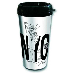 John Lennon Travel Mug: NYC/Power To The People John Lennon Travel Mug: NYC/Power To The People