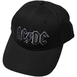 AC/DC Unisex Baseball Cap: Black Logo (Black) AC/DC Unisex Baseball Cap: Black Logo (Black)