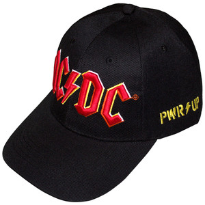 AC/DC Unisex Baseball Cap: PWR-UP & Logo (Black) AC/DC Unisex Baseball Cap: PWR-UP & Logo (Black)