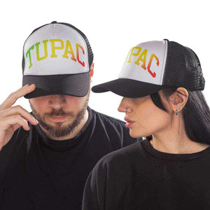 Tupac Unisex Mesh Back Cap: Gradient Logo (Black & White)