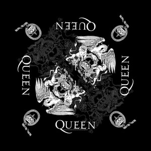 Queen Unisex Bandana: Crest (Black) Queen Unisex Bandana: Crest (Black)
