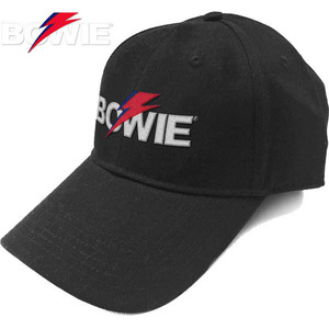 David Bowie Unisex Baseball Cap: Aladdin Sane Bolt Logo (Black) David Bowie Unisex Baseball Cap: Aladdin Sane Bolt Logo (Black)