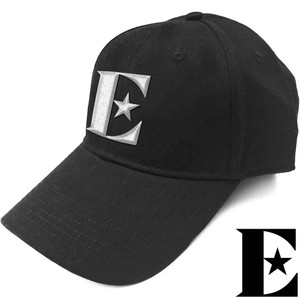 Elton John Unisex Baseball Cap: White E (Black) Elton John Unisex Baseball Cap: White E (Black)