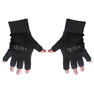 Queen Unisex Fingerless Gloves: Logo (Black) Queen Unisex Fingerless Gloves: Logo (Black)