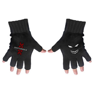 Disturbed Unisex Fingerless Gloves: Reddna (Black) Disturbed Unisex Fingerless Gloves: Reddna (Black)