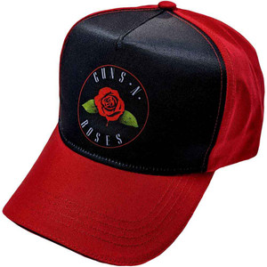 Guns N' Roses Unisex Baseball Cap: Rose (Red & Black) Guns N' Roses Unisex Baseball Cap: Rose (Red & Black)