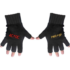 AC/DC Unisex Fingerless Gloves: PWR-UP Logo (Black) AC/DC Unisex Fingerless Gloves: PWR-UP Logo (Black)