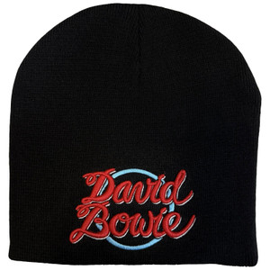 David Bowie Unisex Beanie Hat: 1978 World Tour Logo (Black)