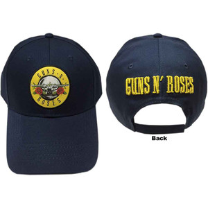 Guns N' Roses Unisex Baseball Cap: Circle Logo (Navy Blue) Guns N' Roses Unisex Baseball Cap: Circle Logo (Navy Blue)
