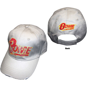 David Bowie Unisex Baseball Cap: Flash Logo (Sand) David Bowie Unisex Baseball Cap: Flash Logo (Sand)