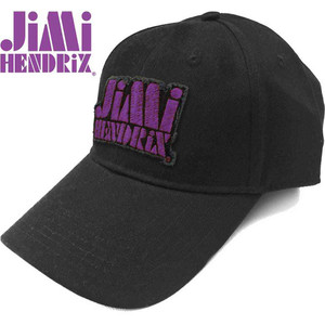 Jimi Hendrix Unisex Baseball Cap: Purple Stencil Logo (Black) Jimi Hendrix Unisex Baseball Cap: Purple Stencil Logo (Black)