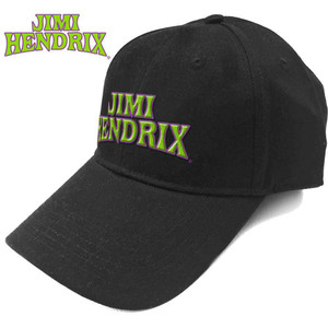 Jimi Hendrix Unisex Baseball Cap: Arched Logo (Black) Jimi Hendrix Unisex Baseball Cap: Arched Logo (Black)