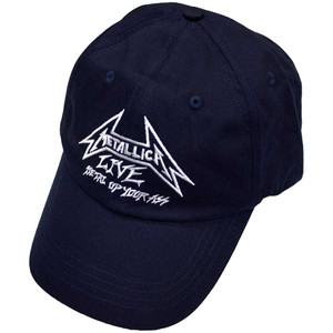 Metallica Unisex Baseball Cap: Live (Navy Blue) Metallica Unisex Baseball Cap: Live (Navy Blue)