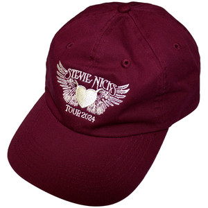 Stevie Nicks Unisex Baseball Cap: Tour '24 Logo (Maroon Red) (Ex-Tour) Stevie Nicks Unisex Baseball Cap: Tour '24 Logo (Maroon Red) (Ex-Tour)
