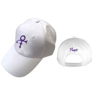Prince Unisex Baseball Cap: Purple Symbol (White)