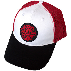 The Rolling Stones Unisex Mesh Back Cap: 70s Logo Emblem (Black, Red & White) The Rolling Stones Unisex Mesh Back Cap: 70s Logo Emblem (Black, Red & White)
