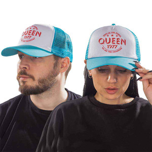 Queen Unisex Mesh Back Cap: Champions 77 (Blue & White) Queen Unisex Mesh Back Cap: Champions 77 (Blue & White)