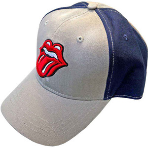 The Rolling Stones Unisex Baseball Cap: Classic Tongue (Grey & Navy Blue) (2-Tone) The Rolling Stones Unisex Baseball Cap: Classic Tongue (Grey & Navy Blue) (2-Tone)