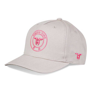 Tokyo Time Unisex Baseball Cap: TT Core Pink Logo (Grey) Tokyo Time Unisex Baseball Cap: TT Core Pink Logo (Grey)