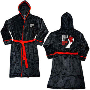 Green Day Unisex Bathrobe: American Idiot (Black) (Back Print) Green Day Unisex Bathrobe: American Idiot (Black) (Back Print)