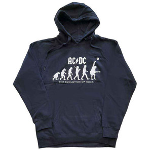 AC/DC Unisex Pullover Hoodie: Evolution of Rock (Navy Blue) AC/DC Unisex Pullover Hoodie: Evolution of Rock (Navy Blue)