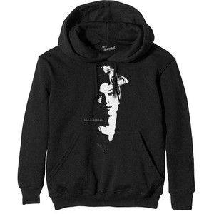 Amy Winehouse Unisex Pullover Hoodie: Scarf Portrait (Black) Amy Winehouse Unisex Pullover Hoodie: Scarf Portrait (Black)