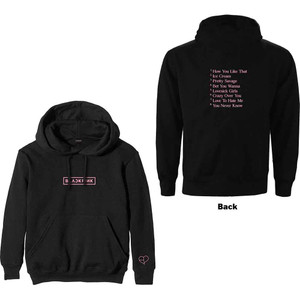 BlackPink Unisex Pullover Hoodie: The Album Tracklist (Black) (Back Print) BlackPink Unisex Pullover Hoodie: The Album Tracklist (Black) (Back Print)