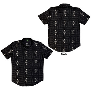 The Beatles Unisex Casual Shirt: Drum & Apples (Black) (All Over Print)