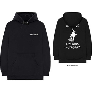 The 1975 Unisex Pullover Hoodie: ABIIOR Est Dans Instagram (Black) (Back Print)