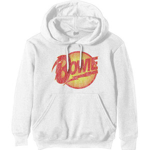 David Bowie Unisex Pullover Hoodie: Vintage Diamond Dogs Logo (White) David Bowie Unisex Pullover Hoodie: Vintage Diamond Dogs Logo (White)