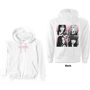 BlackPink Unisex Pullover Hoodie: Shut Down Photo Grid (White) (Back Print)