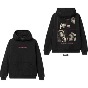 BlackPink Unisex Pullover Hoodie: Pink Venom Group Photo (Black) (Back Print) BlackPink Unisex Pullover Hoodie: Pink Venom Group Photo (Black) (Back Print)