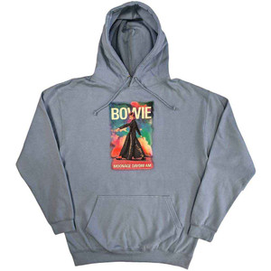 David Bowie Unisex Pullover Hoodie: Moonage 11 Fade (Light Blue) David Bowie Unisex Pullover Hoodie: Moonage 11 Fade (Light Blue)