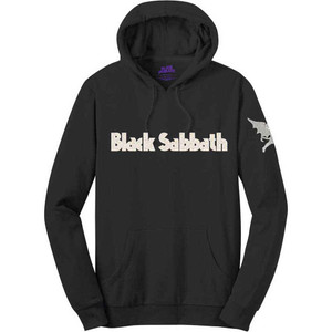 Black Sabbath Unisex Pullover Hoodie: Logo & Daemon Applique (Black) (Embellished) Black Sabbath Unisex Pullover Hoodie: Logo & Daemon Applique (Black) (Embellished)