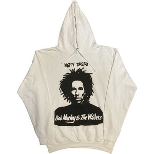 Bob Marley Unisex Pullover Hoodie: Natty Dread (White) Bob Marley Unisex Pullover Hoodie: Natty Dread (White)