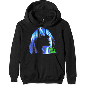 Billie Eilish Unisex Pullover Hoodie: Neon Shadow Blue (Black) Billie Eilish Unisex Pullover Hoodie: Neon Shadow Blue (Black)