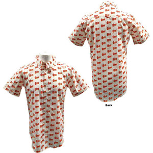 David Bowie Unisex Casual Shirt: Logo Pattern (White) (All Over Print) David Bowie Unisex Casual Shirt: Logo Pattern (White) (All Over Print)