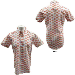 David Bowie Unisex Casual Shirt: World Tour Logo Pattern (White) (All Over Print) David Bowie Unisex Casual Shirt: World Tour Logo Pattern (White) (All Over Print)