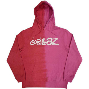Gorillaz Unisex Pullover Hoodie: Two-Tone Brush Logo (Red) (Wash Collection) Gorillaz Unisex Pullover Hoodie: Two-Tone Brush Logo (Red) (Wash Collection)