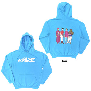 Gorillaz Unisex Pullover Hoodie: Cracker Island (Light Blue) (Back Print)