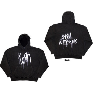 Korn Unisex Stone Wash Pullover Hoodie: Still A Freak (Charcoal Grey) (Back Print & Wash Collection) Korn Unisex Stone Wash Pullover Hoodie: Still A Freak (Charcoal Grey) (Back Print & Wash Collection)